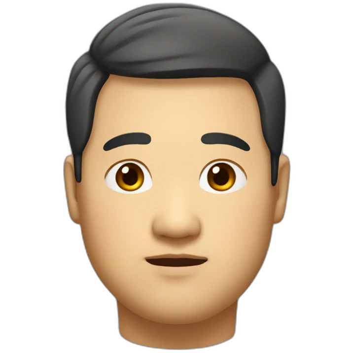 40-year-old Asian male, obese, small eyes, short hair emoji
