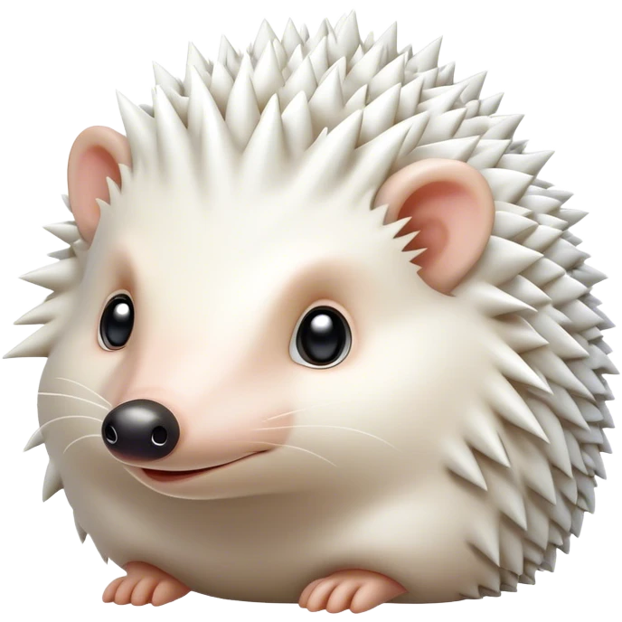 White Hedgehog emoji