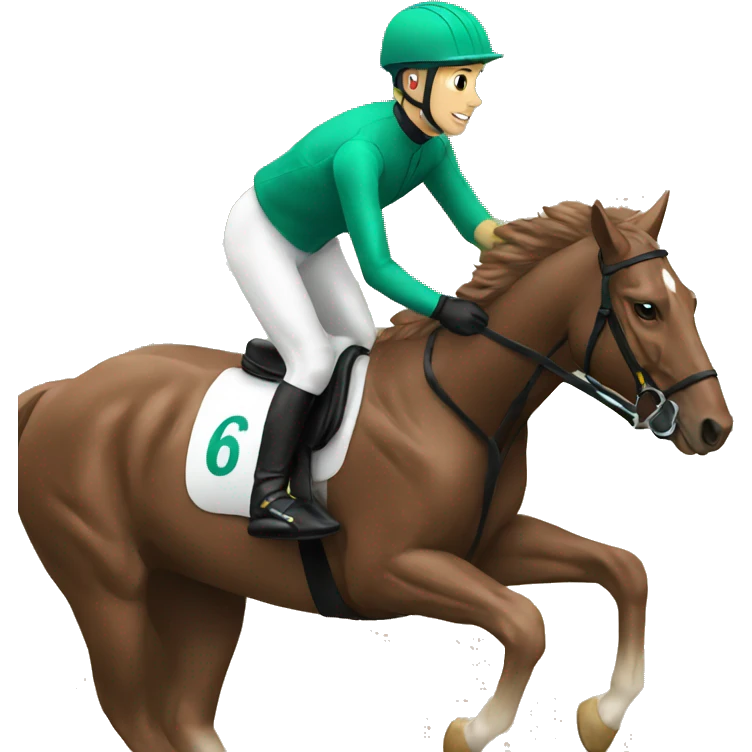 a jockey riding a horse emoji