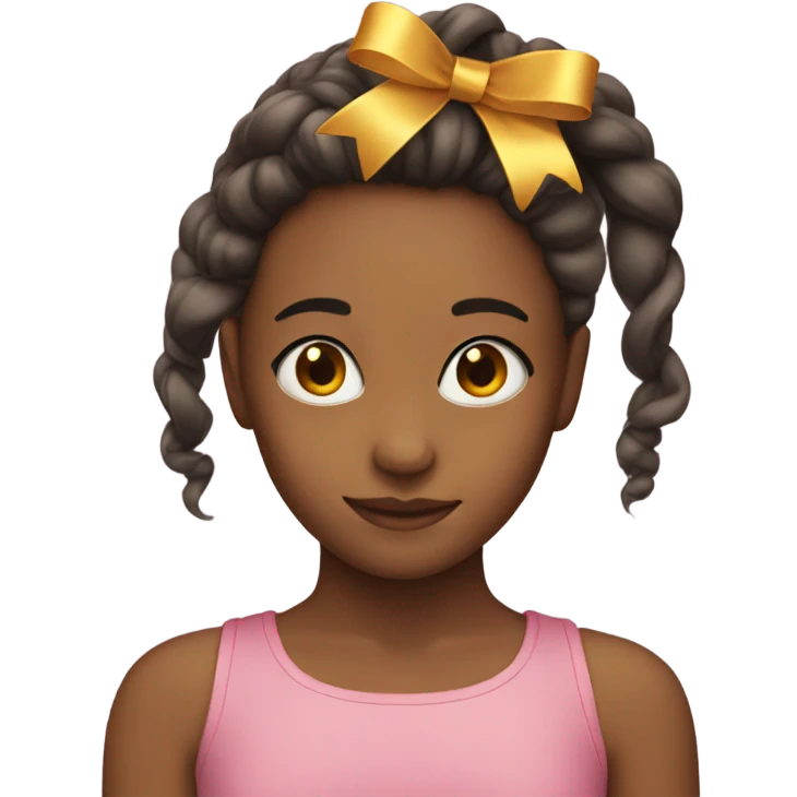 girl with ribbon clip emoji