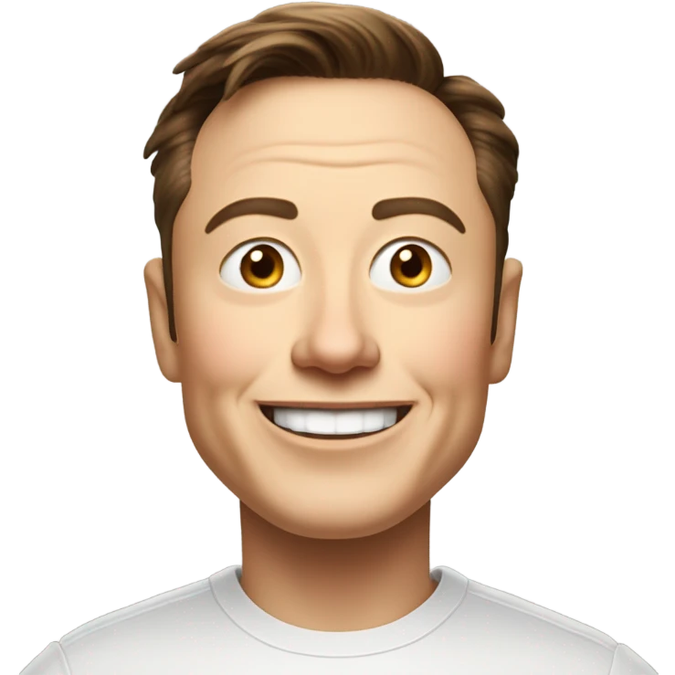 Elon musk mischievous facial expression ￼ emoji