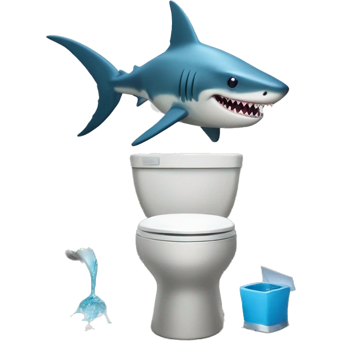 Un requin au toilette emoji