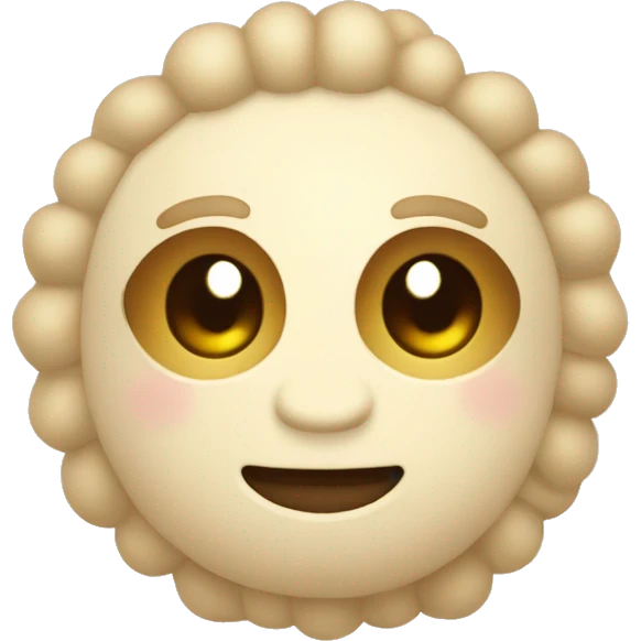 Muñeco hipopótamo de peluche color beige emoji