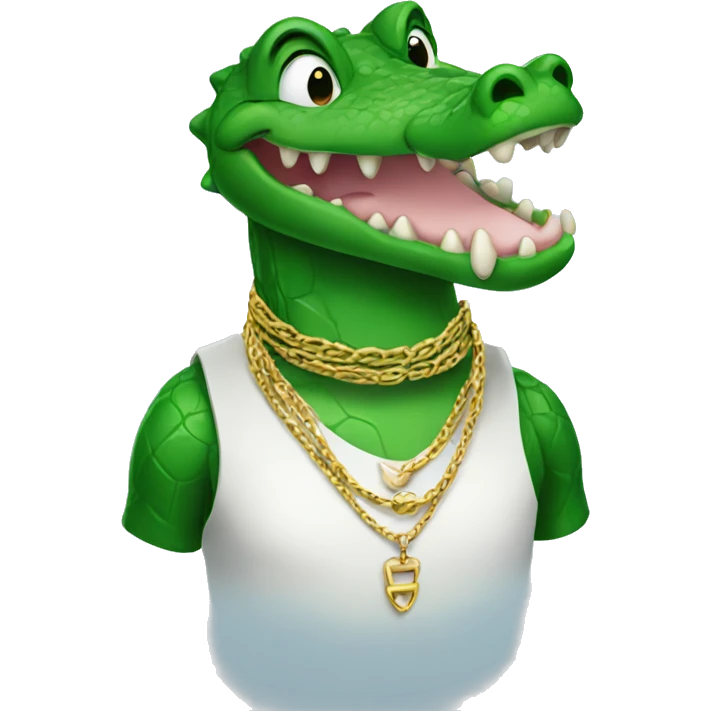 Alligator with necklace  emoji