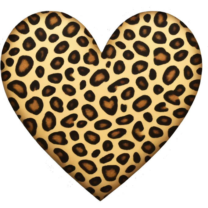 leopard print heart emoji