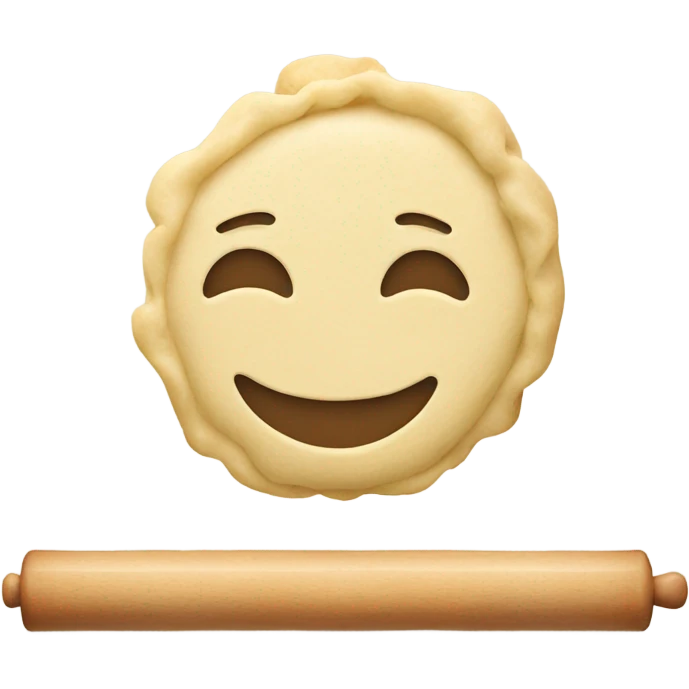 Dough being rolled by a rolling pin emoji