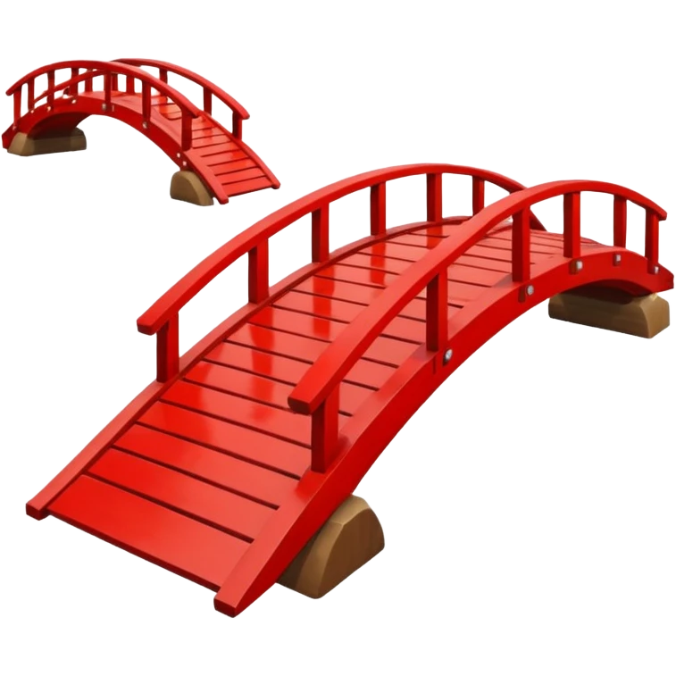red Japanese wooden bridge emoji