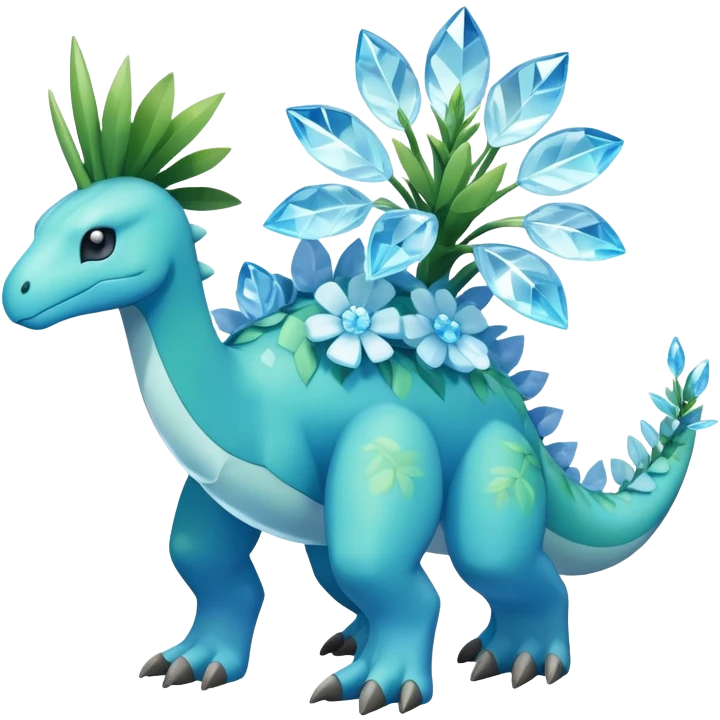 Meganium-Amaura-fakemon (full body) emoji
