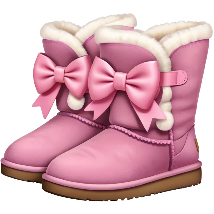Shoes Ugg with pink bow  emoji