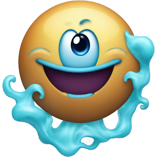 Neptune with a smile face emoji