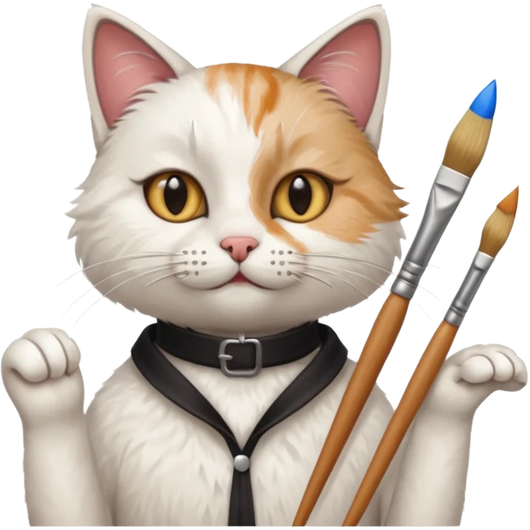 A cat that is an artist  emoji