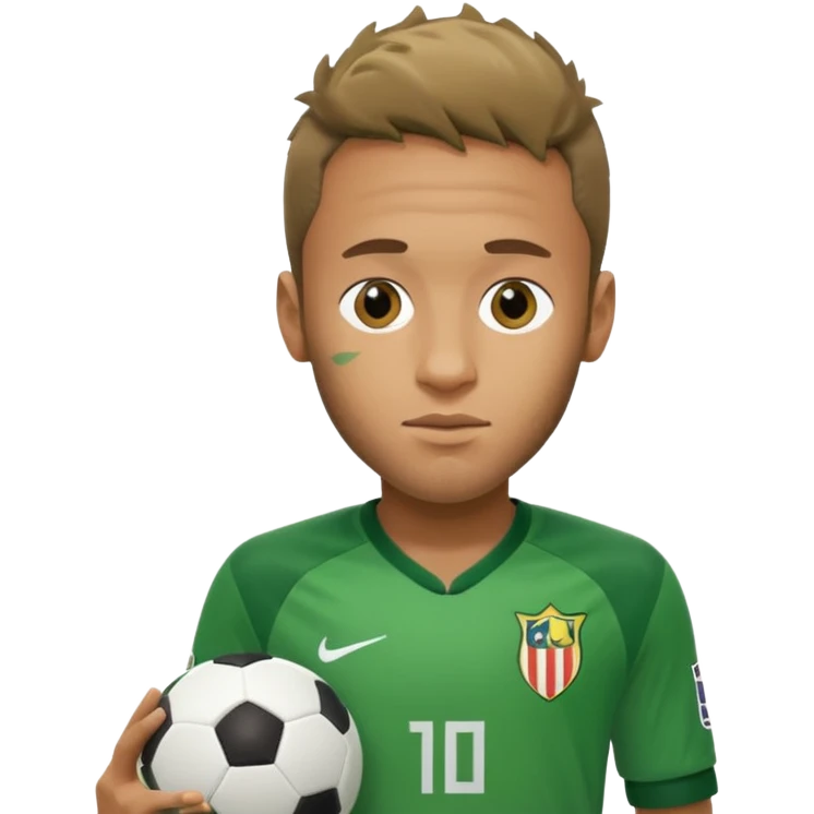Neymar in green soccer cloth emoji