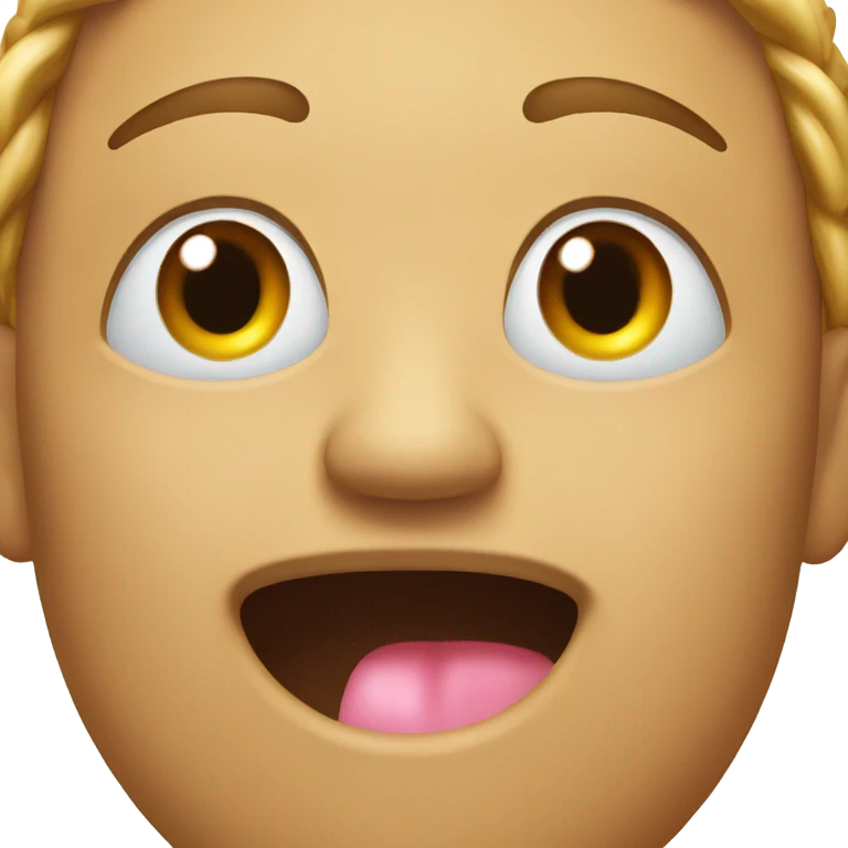 Face with sweat and tongue out emoji