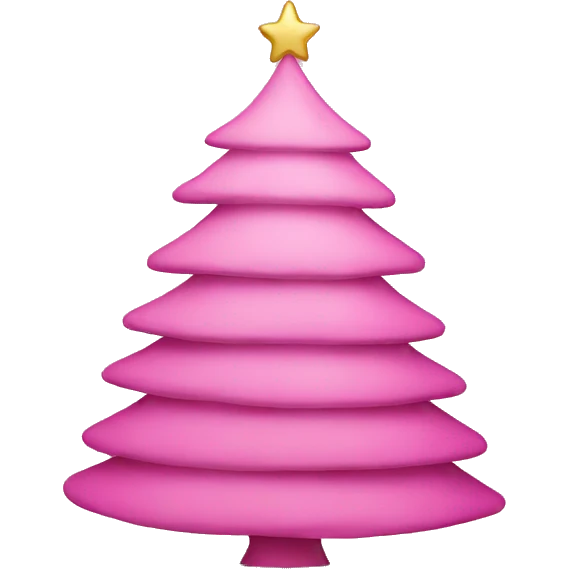 Christmas pink tree emoji