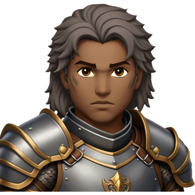 Cinematic Realistic WoW Human Warrior Portrait, depicted with chiseled, determined features and a battle-hardened visage. Clad in intricately detailed steel armor accented with rich leather in consistent hues of grey and bronze, his resolute eyes and natural hair exude unwavering courage. Rendered with lifelike texture and dramatic natural lighting, high shine, noble and valiant, capturing the essence of a legendary human champion of Azeroth. emoji