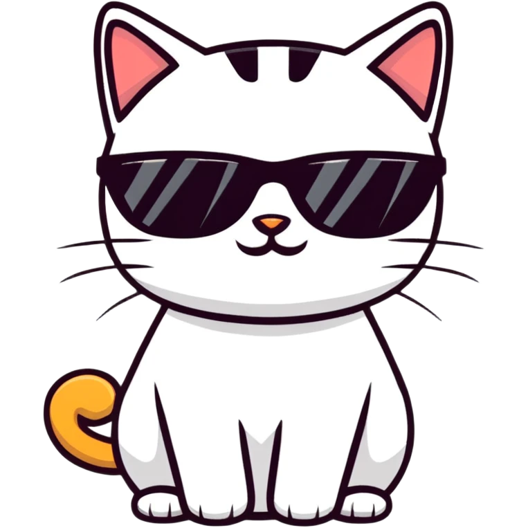 Cat with sunglasses emoji