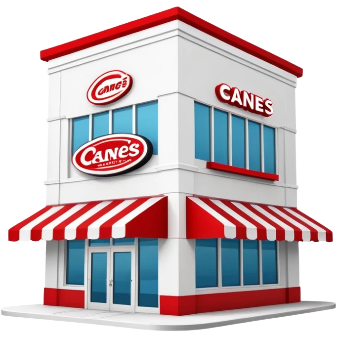 Raising Canes restaurant building emoji