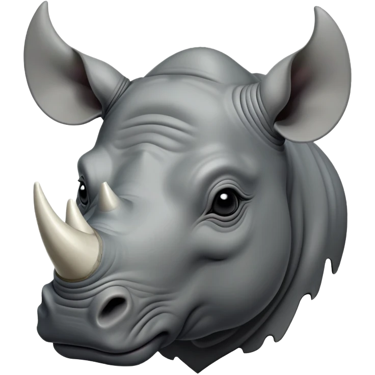 cinematic-noble--rhinoceros-portrait-emoji,slate-grey-hide-poised-and-regal,-with-a-massive,-powerful-build-and-a-thick,--deep-set-soulful-piercing-eyes,-simplified-yet-sharp-and-sophisticated-features,-highly-detailed,-large-black-eyes, white horn, front facing emoji