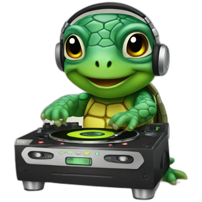 Dj turtle emoji