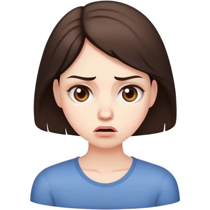 Frustrated brunette emoji