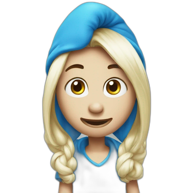 A hello smurf  emoji