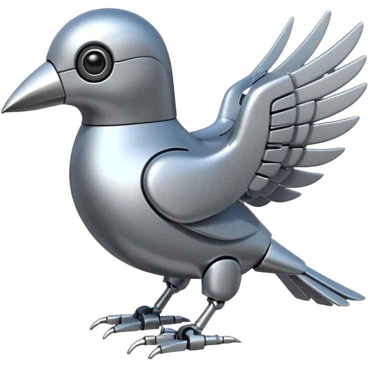 robotic bird emoji