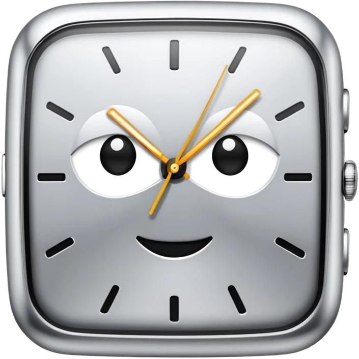 Watch (square-faced) – Silver Mist emoji
