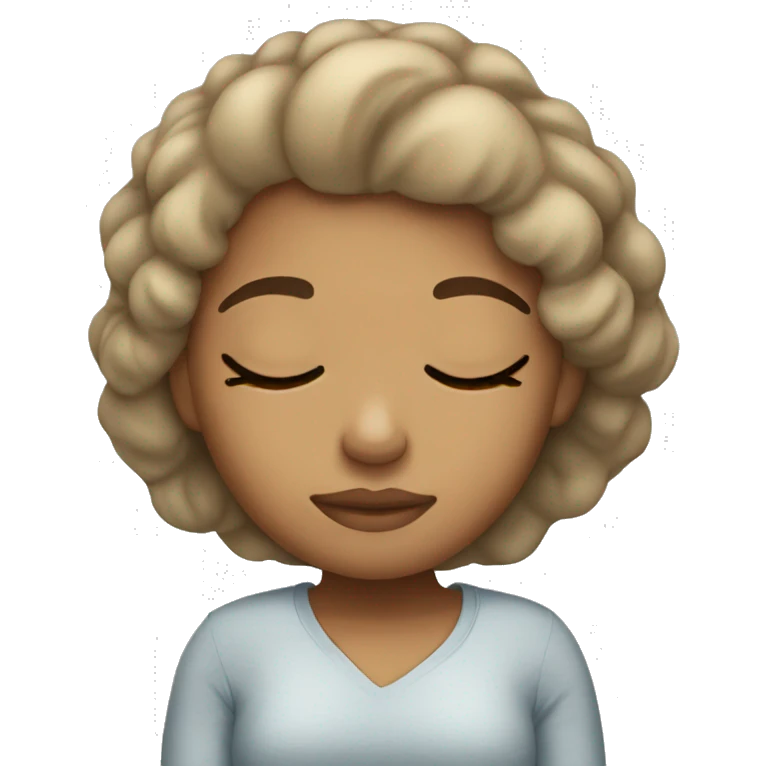 Light skin girl sleeping emoji