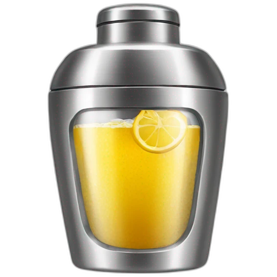 Metal cocktail shaker emoji