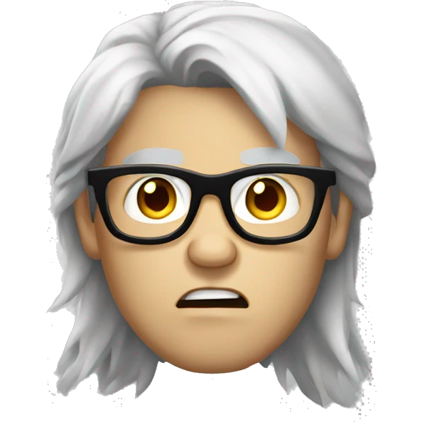 angry white boy long dark hair glasses emoji