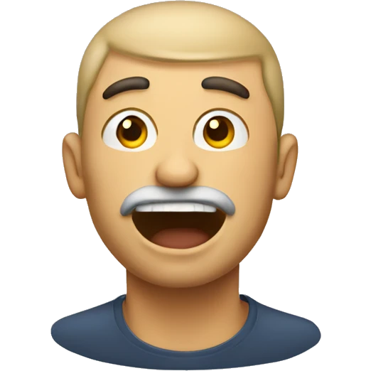 A very hungry man emoji