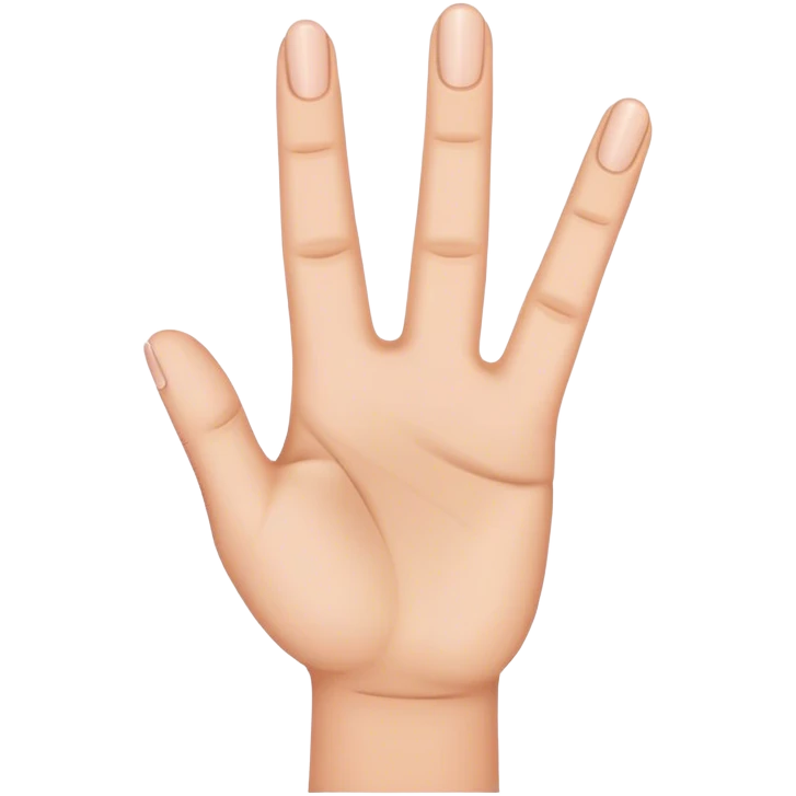 hand holding up three fingers emoji