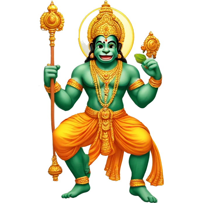lord hanuman with gadha emoji