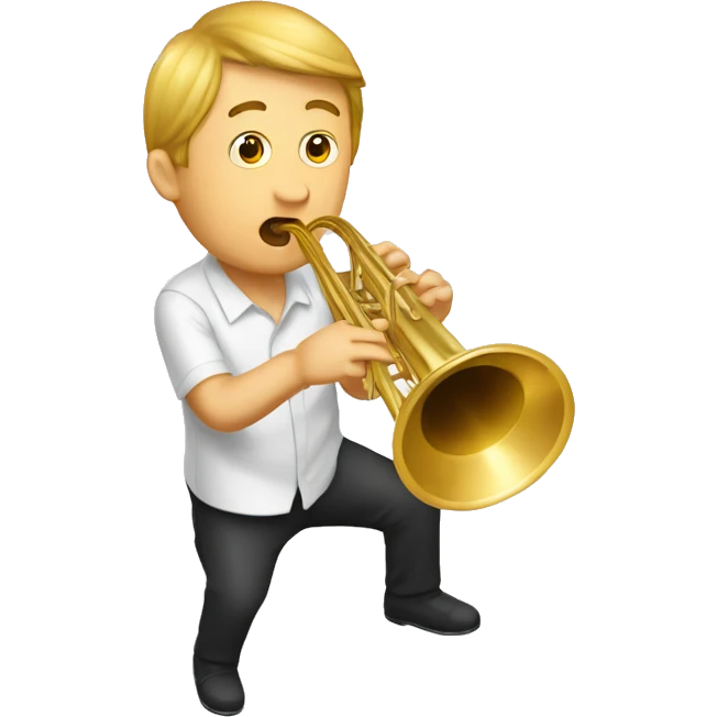 Emoji de un mono tocando el trombon emoji