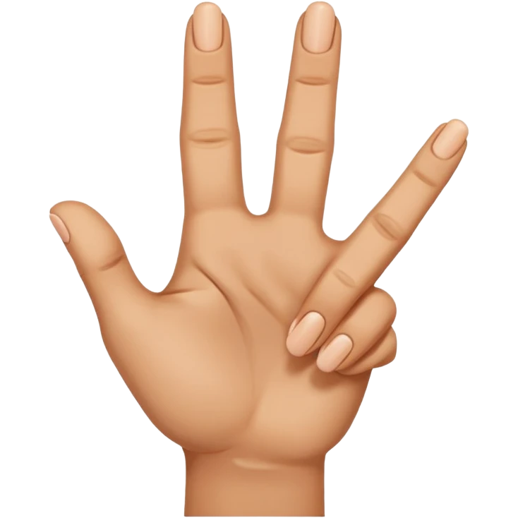 W V as hand signs. emoji