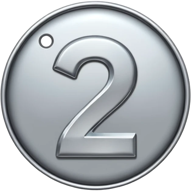 A badge for a paid silver subscription with the number 2 emoji