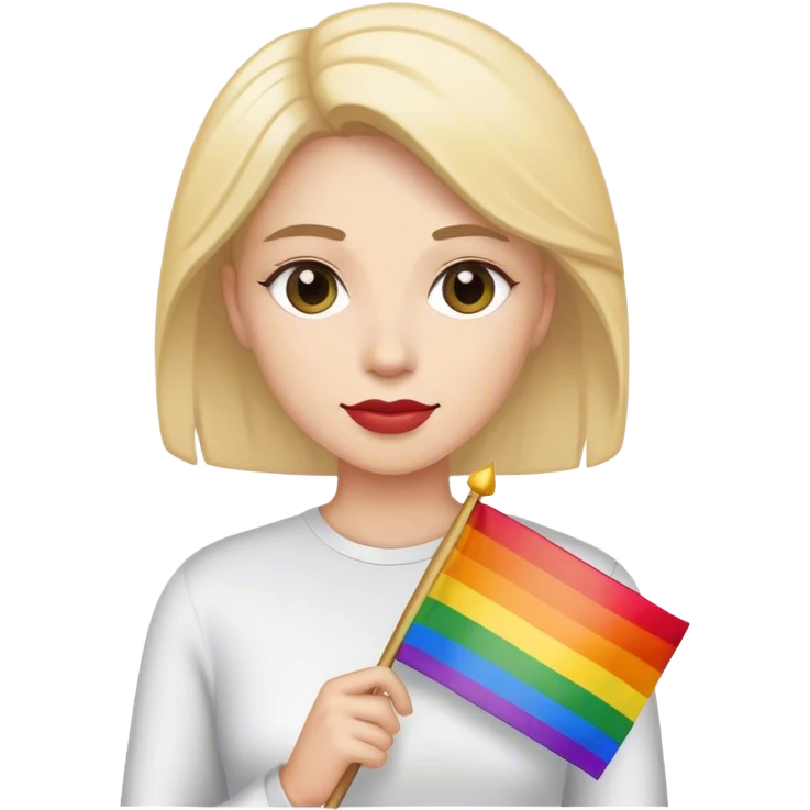 woman with lgbt flag emoji