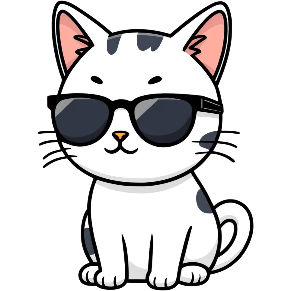 Cat with sunglasses emoji