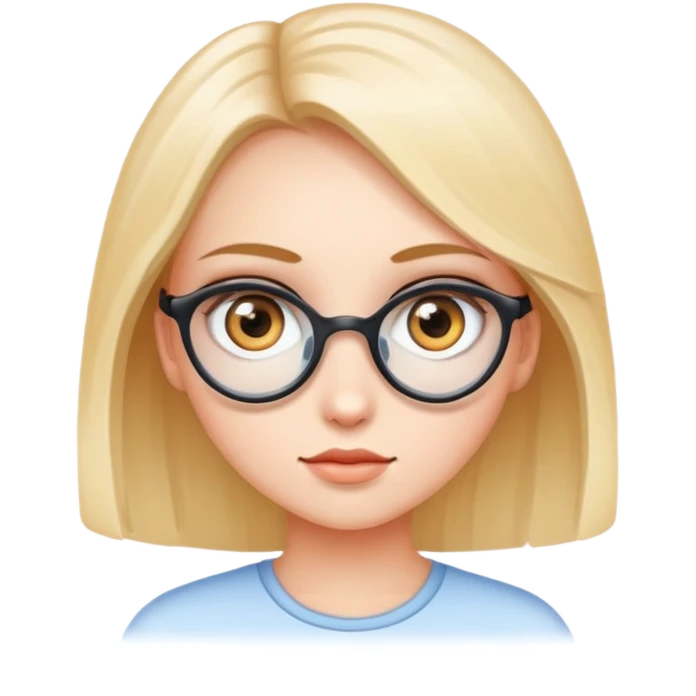 A girl wearing eyes lens emoji