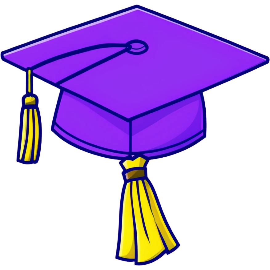 yellow graduation cap with a single tassel emoji