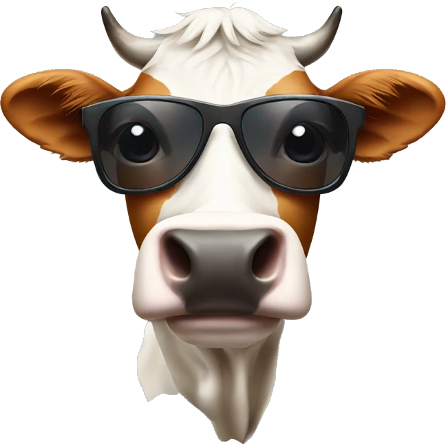 Cow with sunglasses  emoji