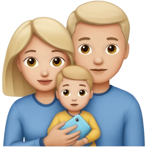 Parents holding a kid emoji