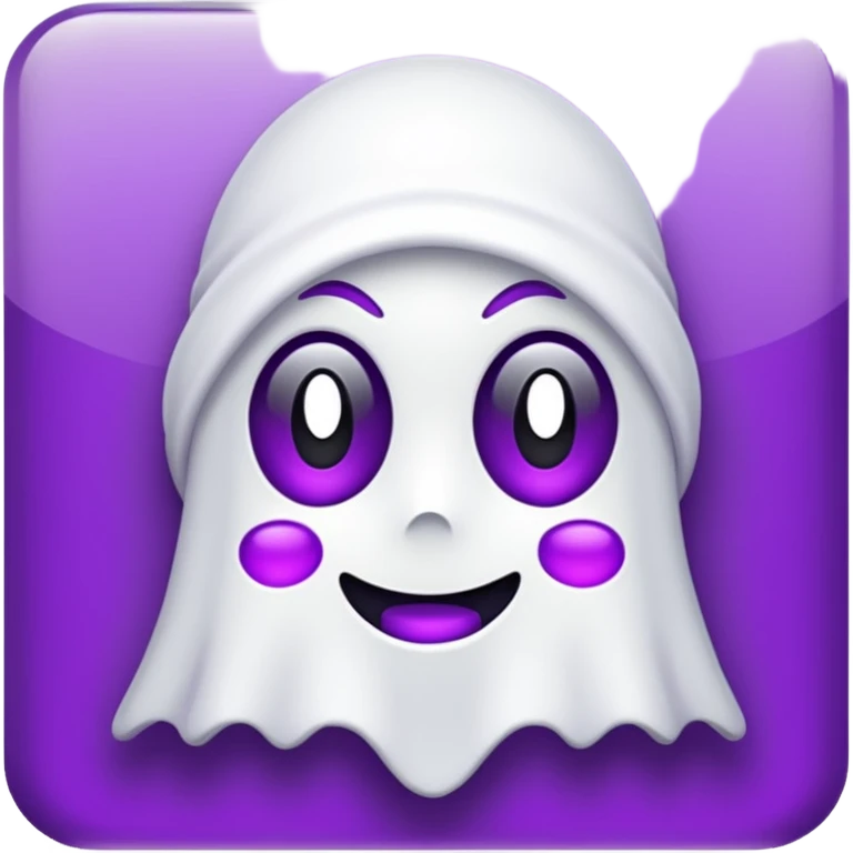pirulito fantasma roxo e branco emoji