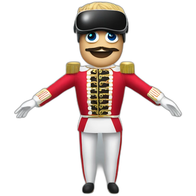 nutcracker in vr headset full body emoji