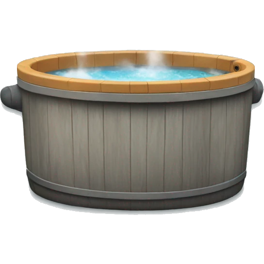 hot tub with steam emoji