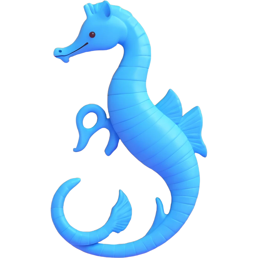 blue seahorse emoji