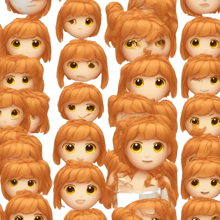 ginger girl with bangs emoji