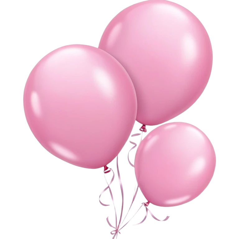 Pink birthday balloons Sakura flower emoji