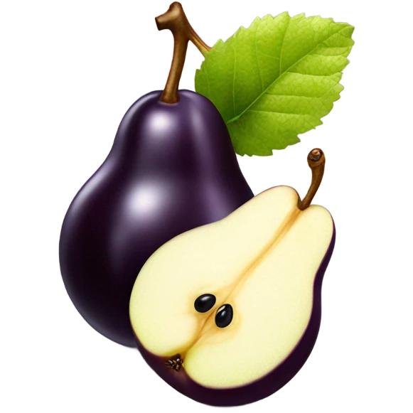Blackcurrant, pear emoji