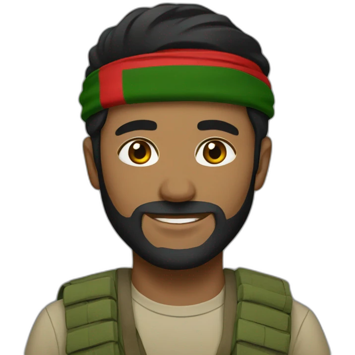 Afghanistan black red green emoji